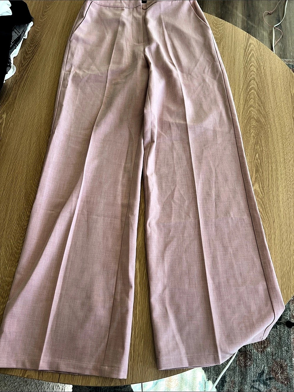 Lulus Bold and Classy Mauve Pink High-Waisted Wide Leg Trouser Pants Wide Leg